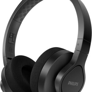 PHILIPS, Headphone Sport Bluetooth, TAA4216BK/00, Até 35 horas de bateria, Resistente à Água e Poeira, Preto